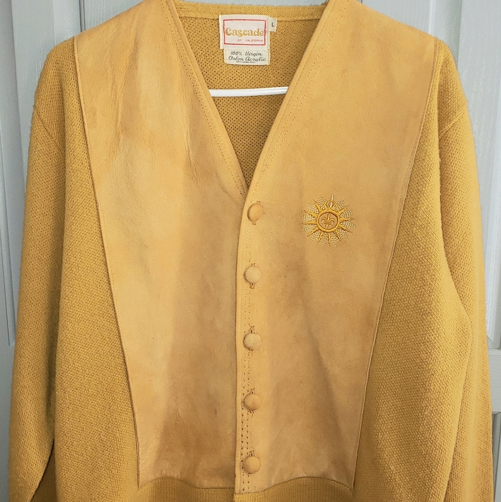 Vinatage Men's Sweater jacket from Cascade of California- cool retro look